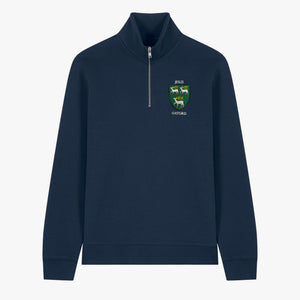 Unisex Oxford College Organic Cotton 1/4 Zip Sweatshirt