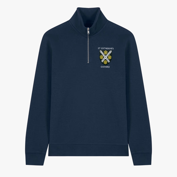 Load image into Gallery viewer, St Catherine's College Unisex Organic Cotton 1/4 Zip Sweatshirt
