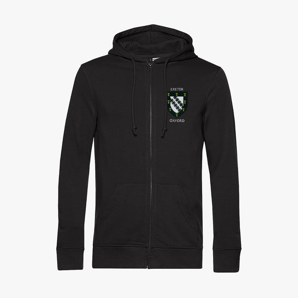 Load image into Gallery viewer, Exeter College Men&#39;s Organic Embroidered Zip Hoodie
