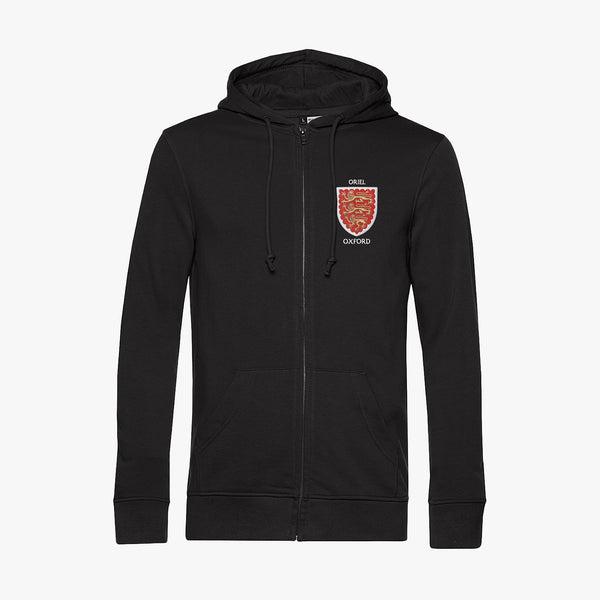 Load image into Gallery viewer, Oriel College Men's Organic Embroidered Zip Hoodie
