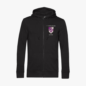 St Cross College Men's Organic Embroidered Zip Hoodie