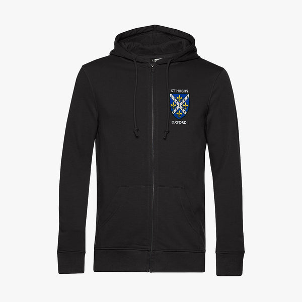 Load image into Gallery viewer, St Hugh&#39;s College Men&#39;s Organic Embroidered Zip Hoodie
