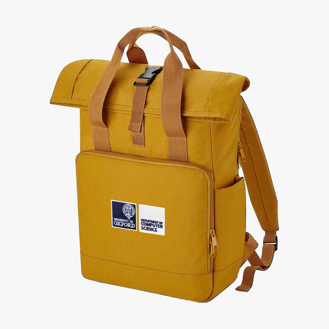 Outlet Department of Computer Science Recycled Rolltop Laptop Backpack Mustard