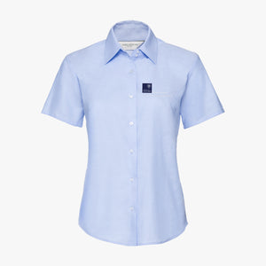 FM08 Estates Services Ladies Short Sleeved Tailored Oxford Shirt