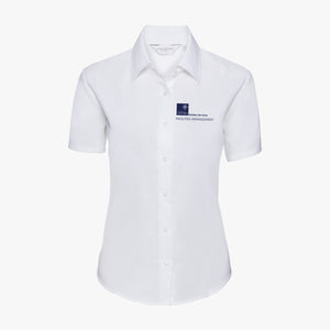 FM08 Estates Services Ladies Short Sleeved Tailored Oxford Shirt