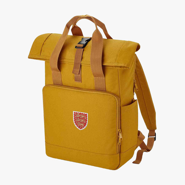 Load image into Gallery viewer, Oriel College Recycled Rolltop Laptop Backpack
