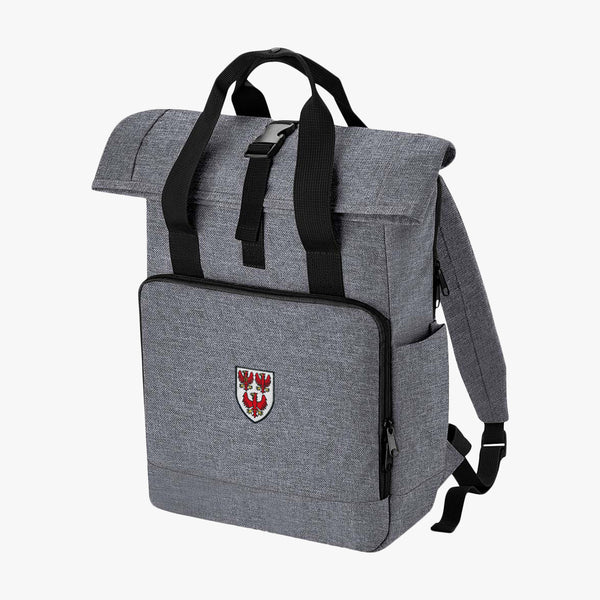 Load image into Gallery viewer, The Queen&#39;s College Recycled Rolltop Laptop Backpack
