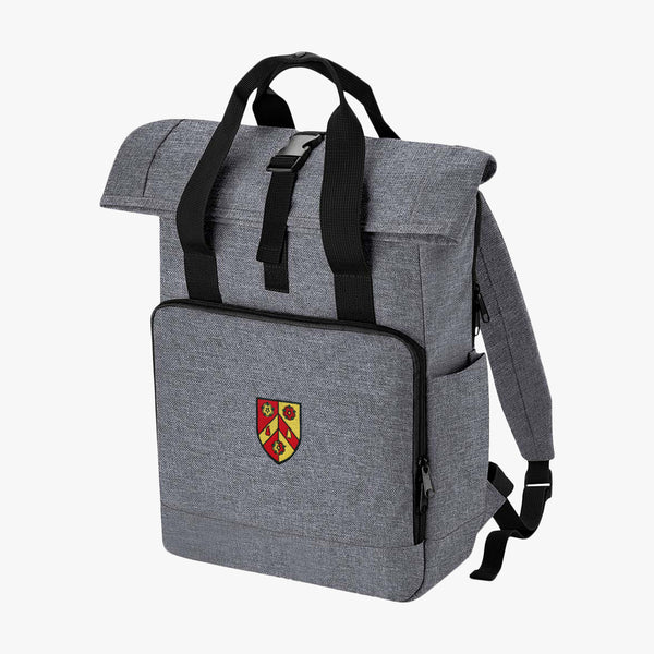 Load image into Gallery viewer, Wolfson College Recycled Rolltop Laptop Backpack
