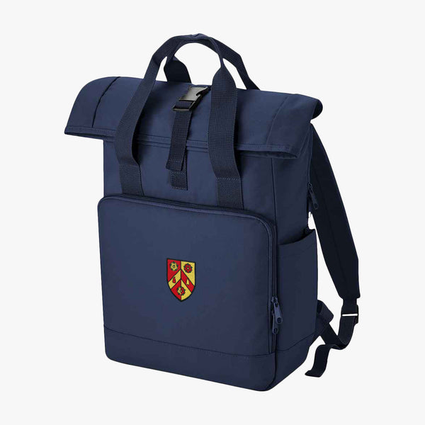 Load image into Gallery viewer, Wolfson College Recycled Rolltop Laptop Backpack
