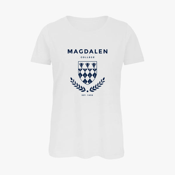Load image into Gallery viewer, Magdalen College Ladies Organic Laurel T-Shirt
