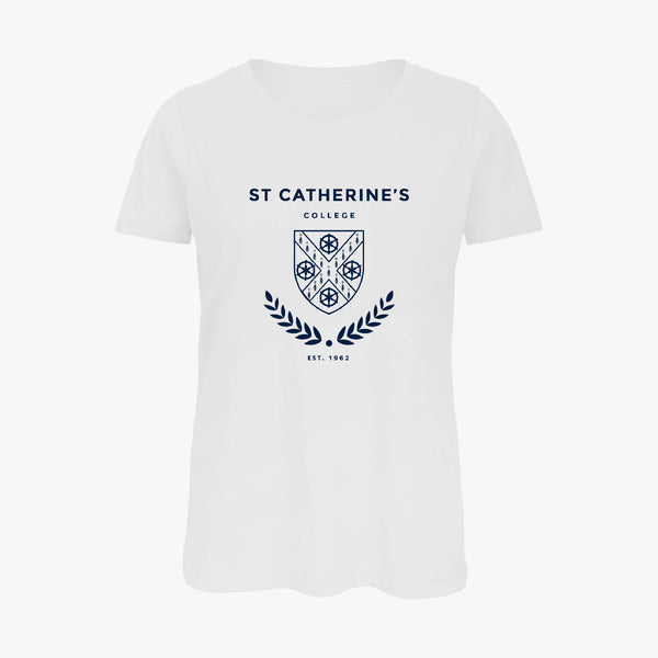 Load image into Gallery viewer, St Catherine&#39;s College Ladies Organic Laurel T-Shirt
