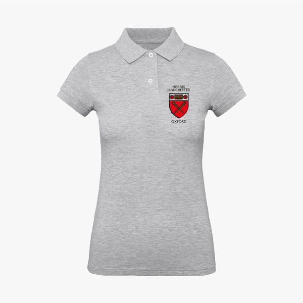 Load image into Gallery viewer, Harris Manchester College Ladies Organic Embroidered Polo Shirt
