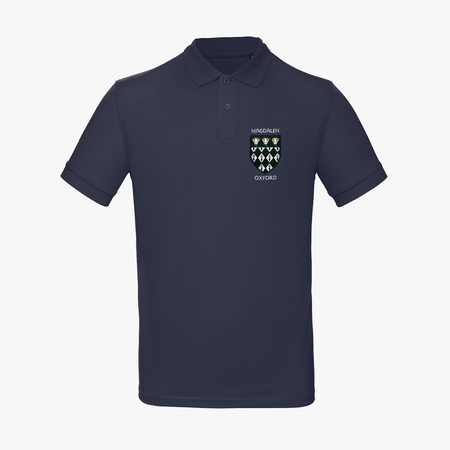 Magdalen College Men s Organic Embroidered Polo Shirt The College Store