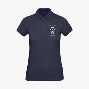 OUTLET New College Ladies Organic Embroidered Polo Shirt Navy XS