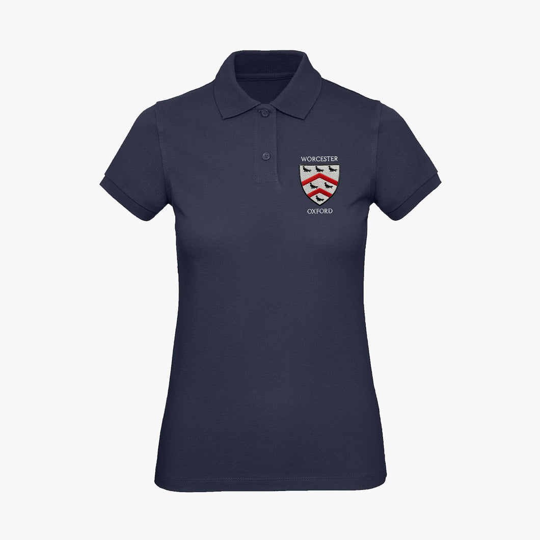 Worcester College Ladies Organic Embroidered Polo Shirt