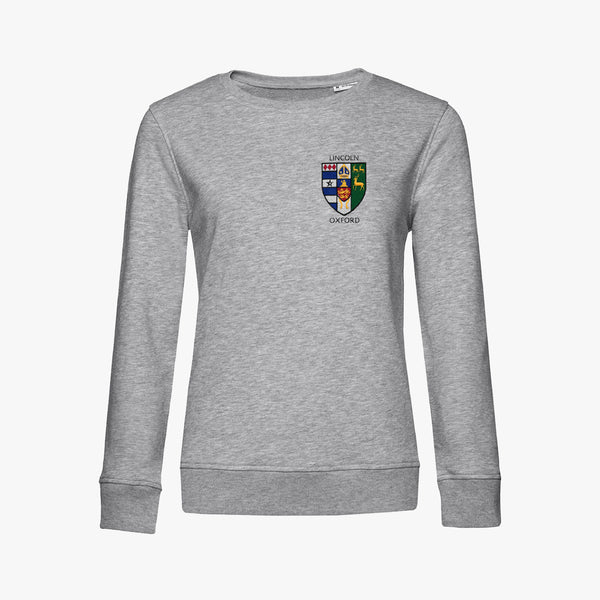 Load image into Gallery viewer, Lincoln College Ladies Organic Embroidered Sweatshirt
