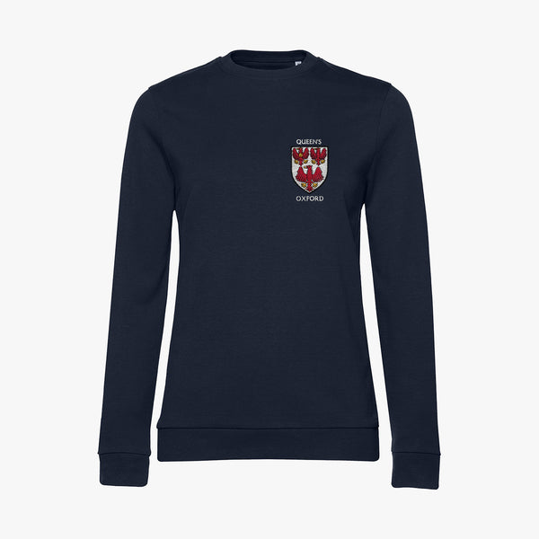 Load image into Gallery viewer, The Queen&#39;s College Ladies Organic Embroidered Sweatshirt
