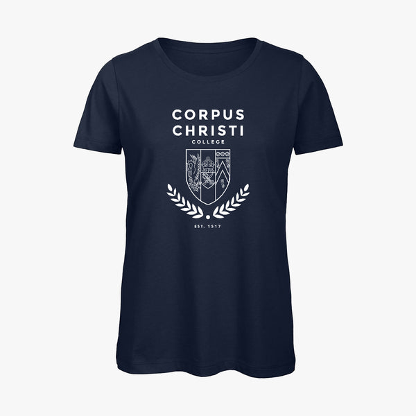Load image into Gallery viewer, Corpus Christi College Ladies Organic Laurel T-Shirt
