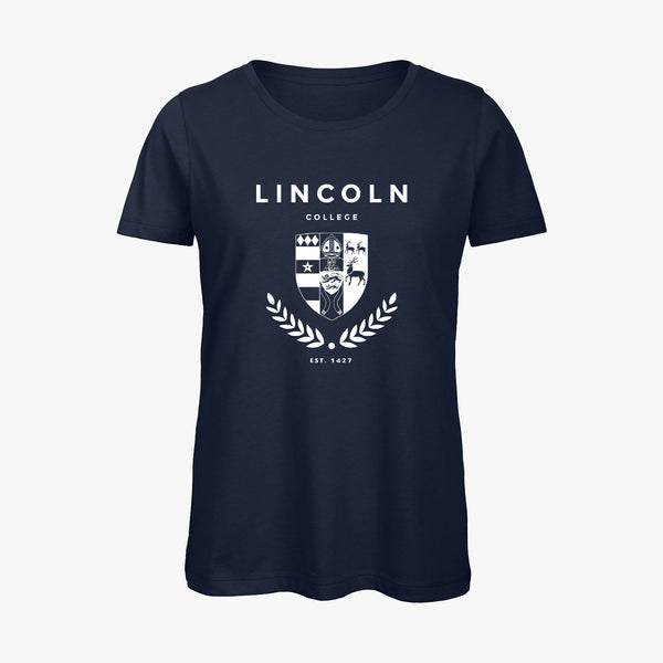 Load image into Gallery viewer, Lincoln College Ladies Organic Laurel T-Shirt
