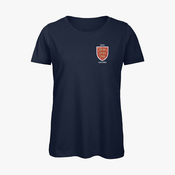 Load image into Gallery viewer, Oriel College Ladies Organic Embroidered T-Shirt
