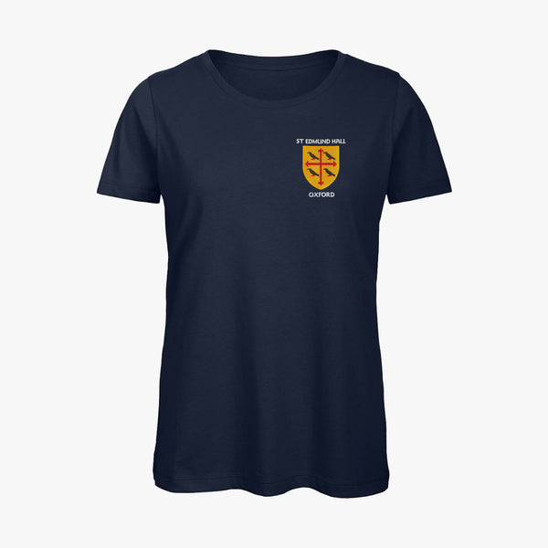 Load image into Gallery viewer, St Edmund Hall Ladies Organic Embroidered T-Shirt
