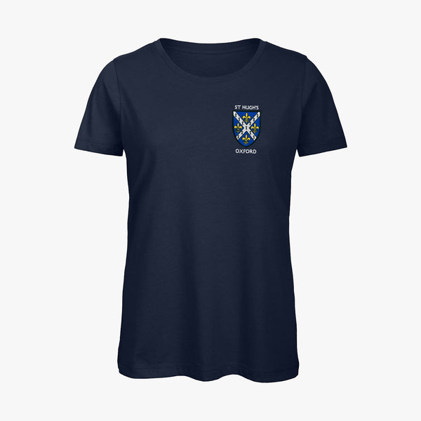 Load image into Gallery viewer, St Hugh&#39;s College Ladies Organic Embroidered T-Shirt

