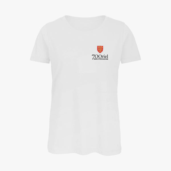 Load image into Gallery viewer, Oriel College Ladies Organic Embroidered T-Shirt
