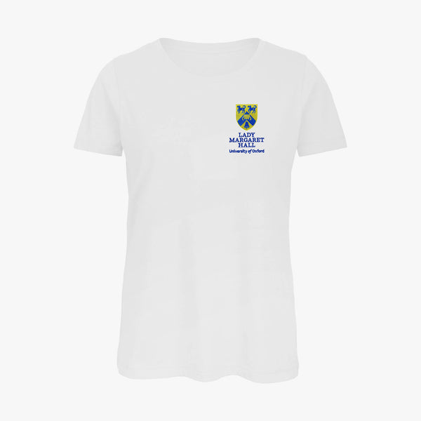 Load image into Gallery viewer, Lady Margaret Hall Ladies Organic Embroidered T-Shirt
