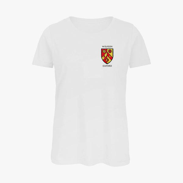 Load image into Gallery viewer, Wolfson College Ladies Organic Embroidered T-Shirt
