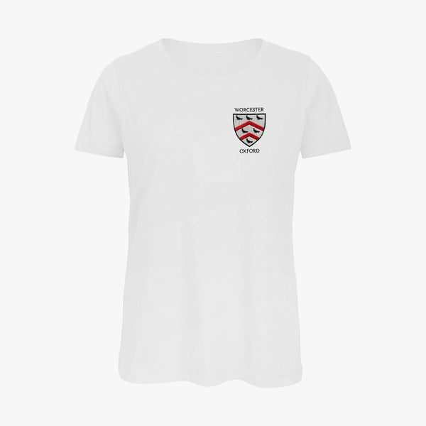 Load image into Gallery viewer, Worcester College Ladies Organic Embroidered T-Shirt
