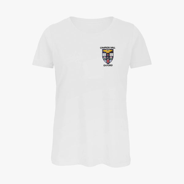 Load image into Gallery viewer, Campion Hall Ladies Organic Embroidered T-Shirt
