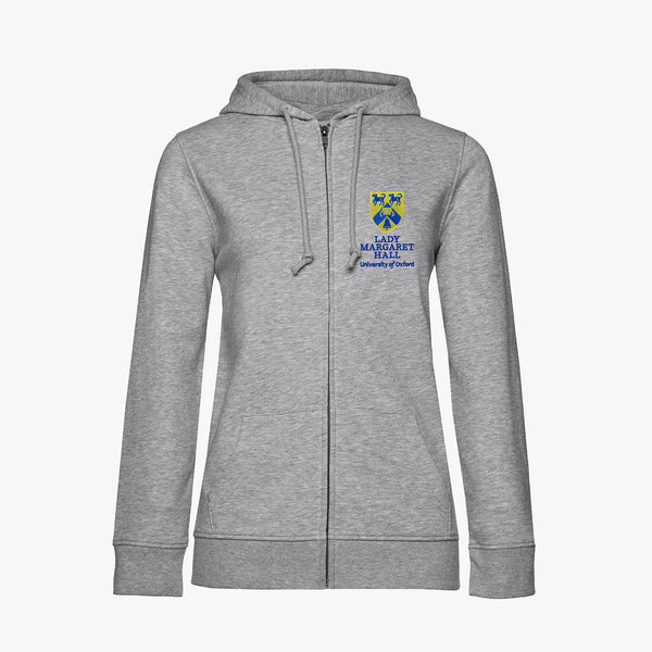 Load image into Gallery viewer, Lady Margaret Hall Ladies Organic Embroidered Zip Hoodie
