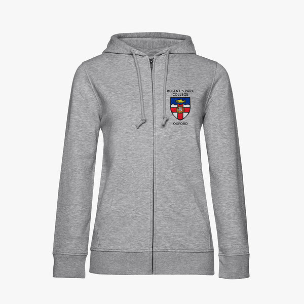 Load image into Gallery viewer, Regent&#39;s Park College Ladies Organic Embroidered Zip Hoodie
