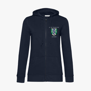 OUTLET Green Templeton College Ladies Organic Embroidered Zip Hoodie Navy XS