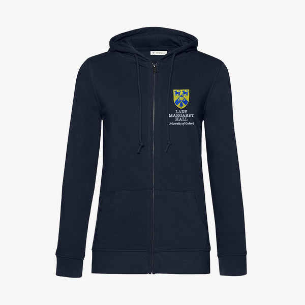 Load image into Gallery viewer, Lady Margaret Hall Ladies Organic Embroidered Zip Hoodie
