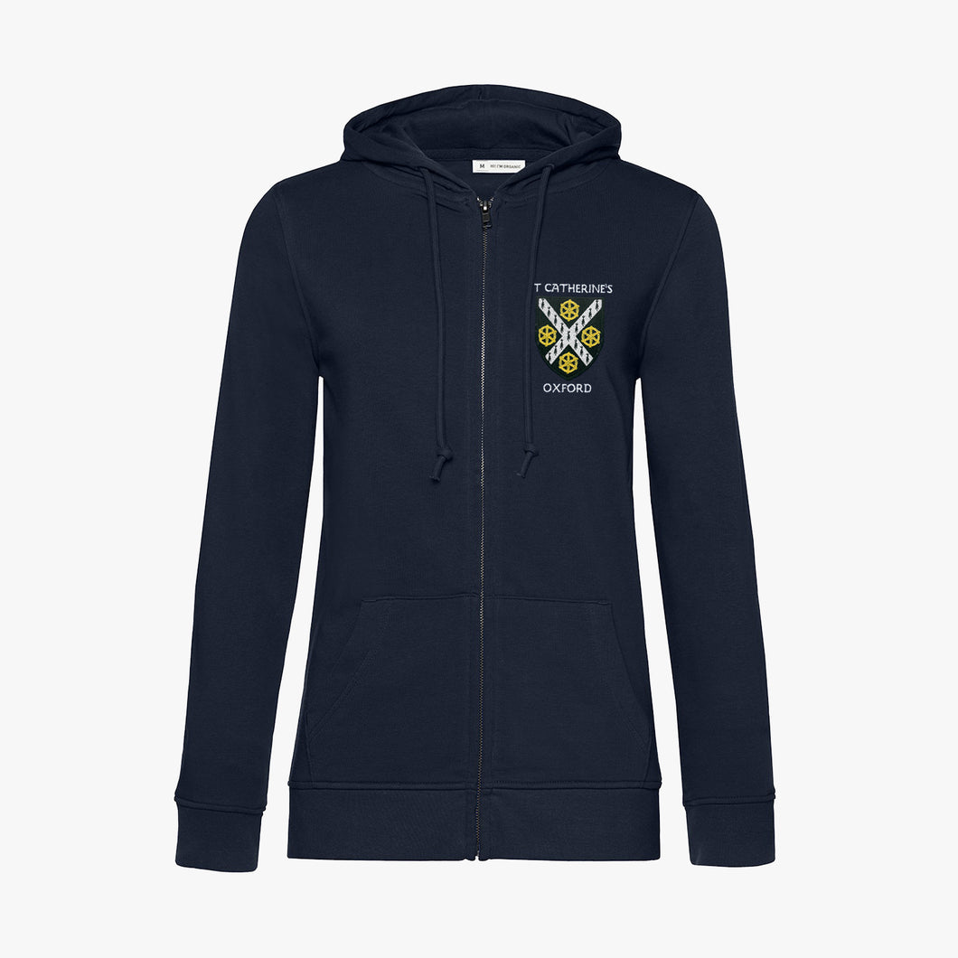 St Catherine's College Ladies Organic Embroidered Zip Hoodie