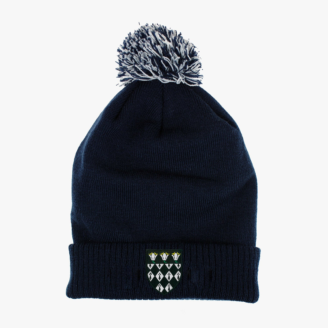 OUTLET Magdalen College Recycled Bobble Beanie Navy