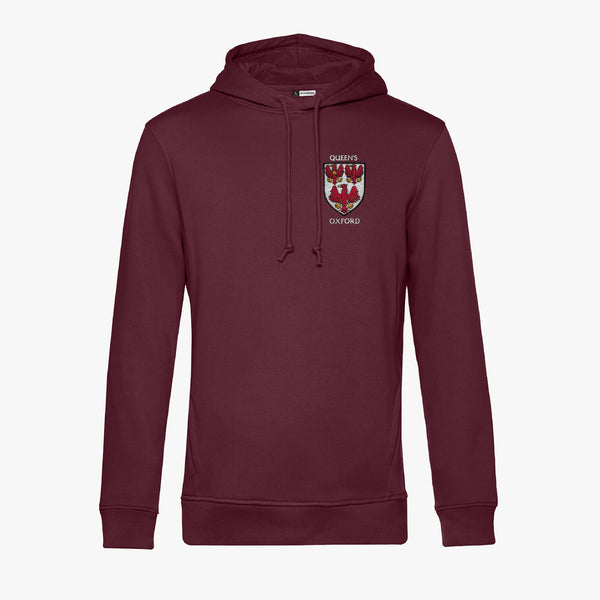 Load image into Gallery viewer, The Queen&#39;s College Men&#39;s Organic Embroidered Hoodie
