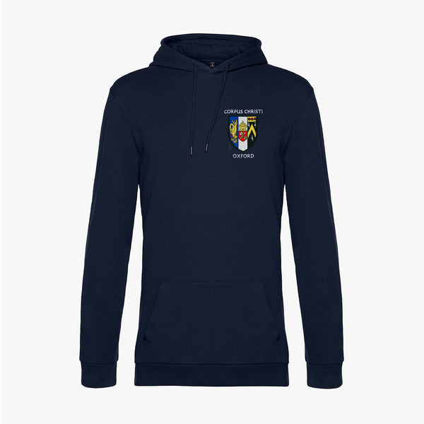 Load image into Gallery viewer, Corpus Christi College Men&#39;s Organic Embroidered Hoodie
