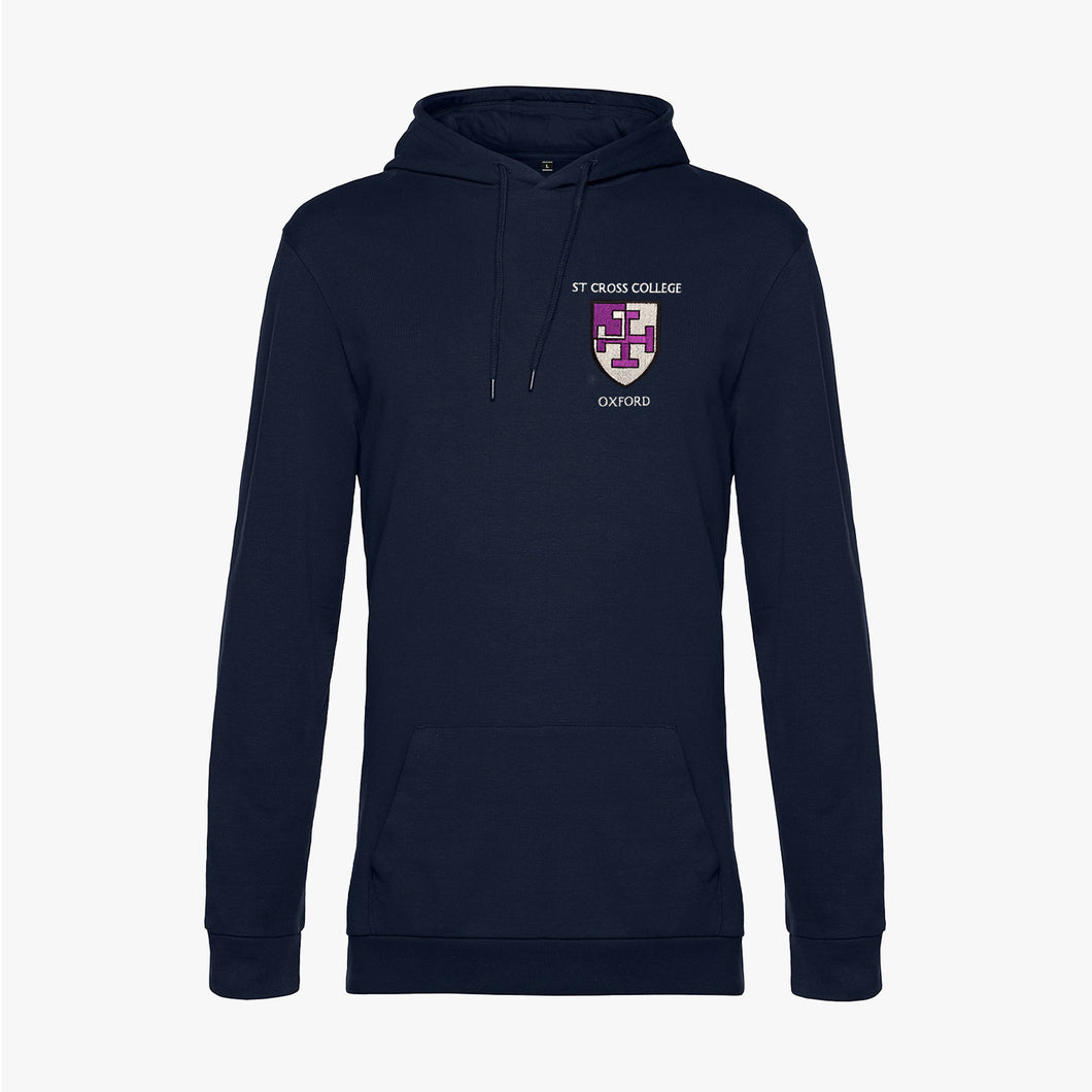 OUTLET St Cross College Men's Organic Embroidered Hoodie Navy Large