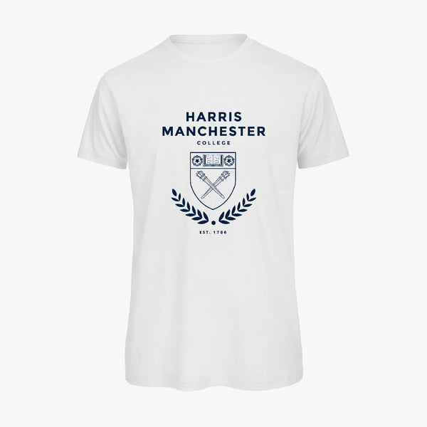 Load image into Gallery viewer, Harris Manchester College Men&#39;s Organic Laurel T-Shirt
