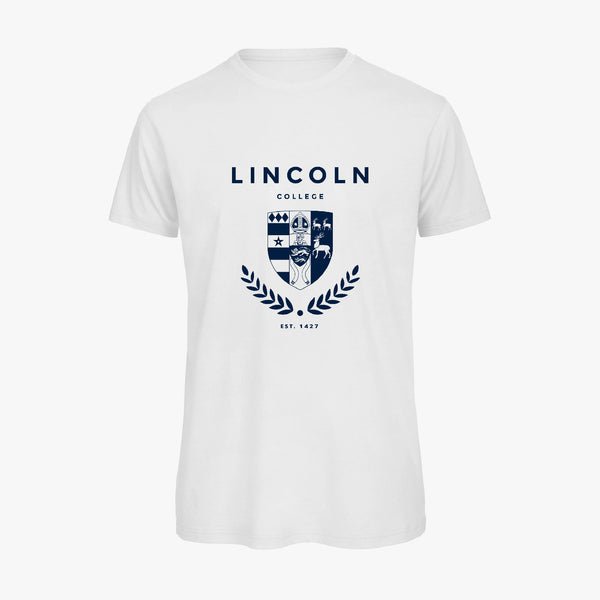 Load image into Gallery viewer, Lincoln College Men&#39;s Organic Laurel T-Shirt
