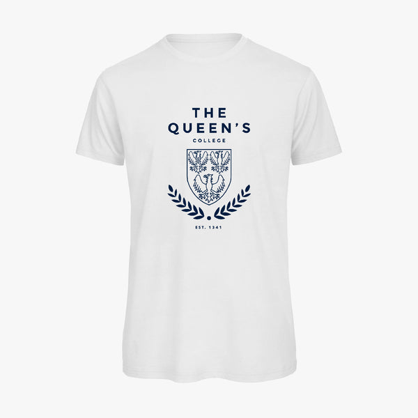 Load image into Gallery viewer, The Queen&#39;s College Men&#39;s Organic Laurel T-Shirt
