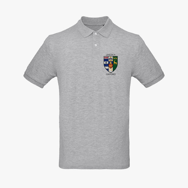 Load image into Gallery viewer, Lincoln College Men&#39;s Organic Embroidered Polo Shirt
