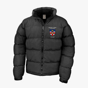 OUTLET Regent's Park College Men's Classic Puffer Jacket Black Medium