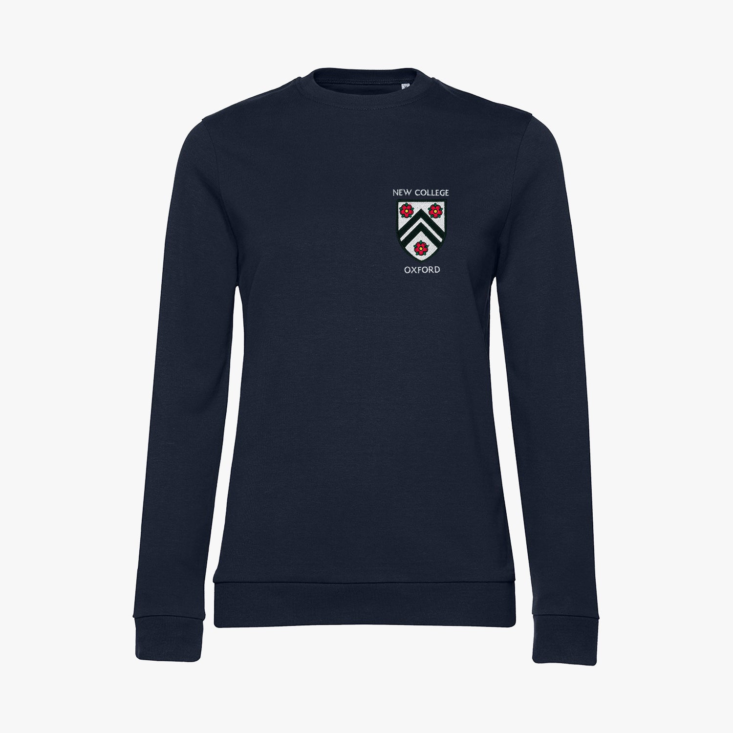 New College Ladies Organic Embroidered Sweatshirt – The College Store