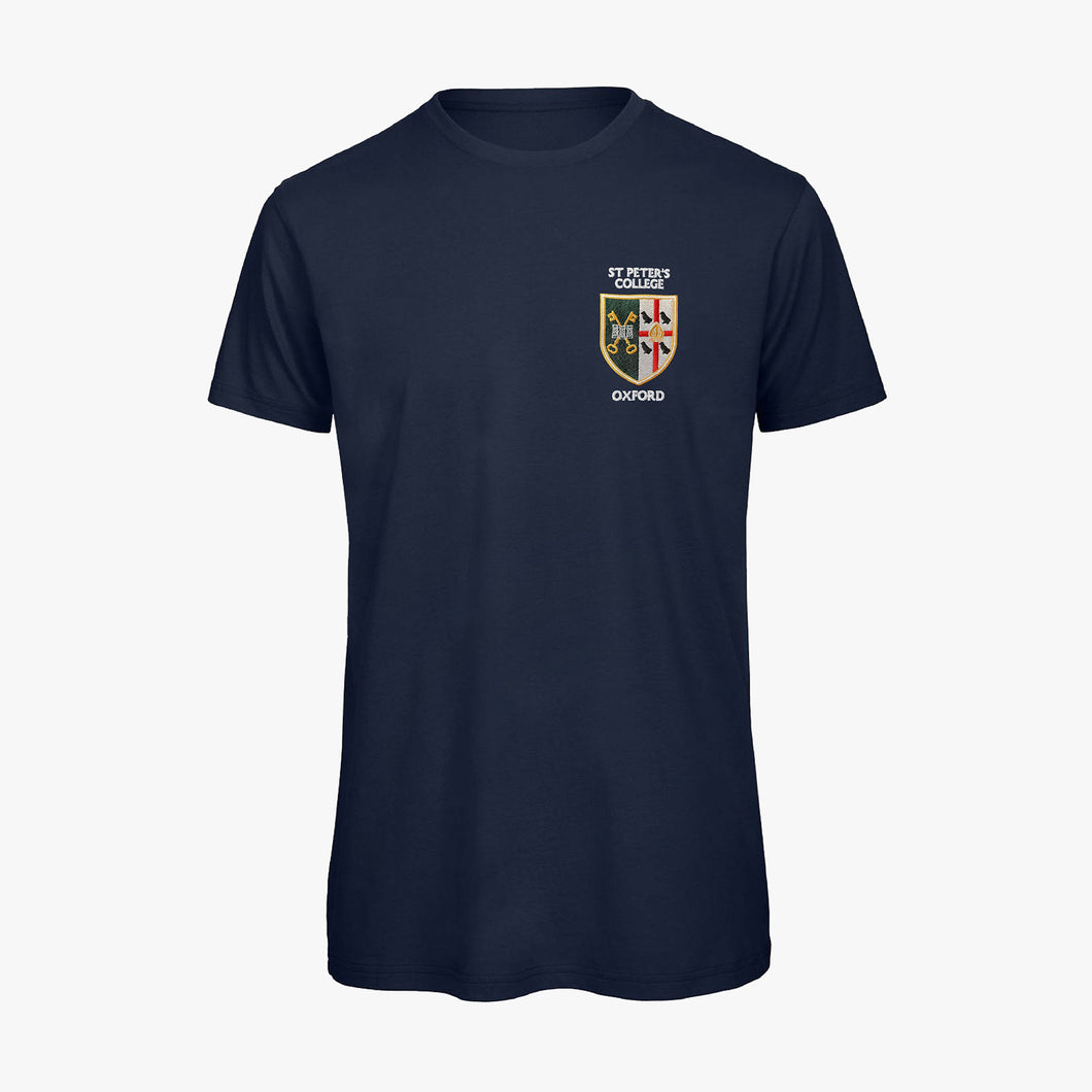 St Peter's College Men's Organic Embroidered T-Shirt