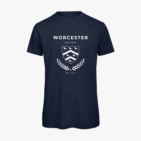 Load image into Gallery viewer, Worcester College Men&#39;s Organic Laurel T-Shirt
