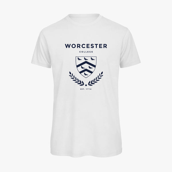 Load image into Gallery viewer, Worcester College Men&#39;s Organic Laurel T-Shirt
