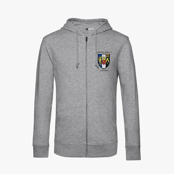 Load image into Gallery viewer, Corpus Christi College Men&#39;s Organic Embroidered Zip Hoodie
